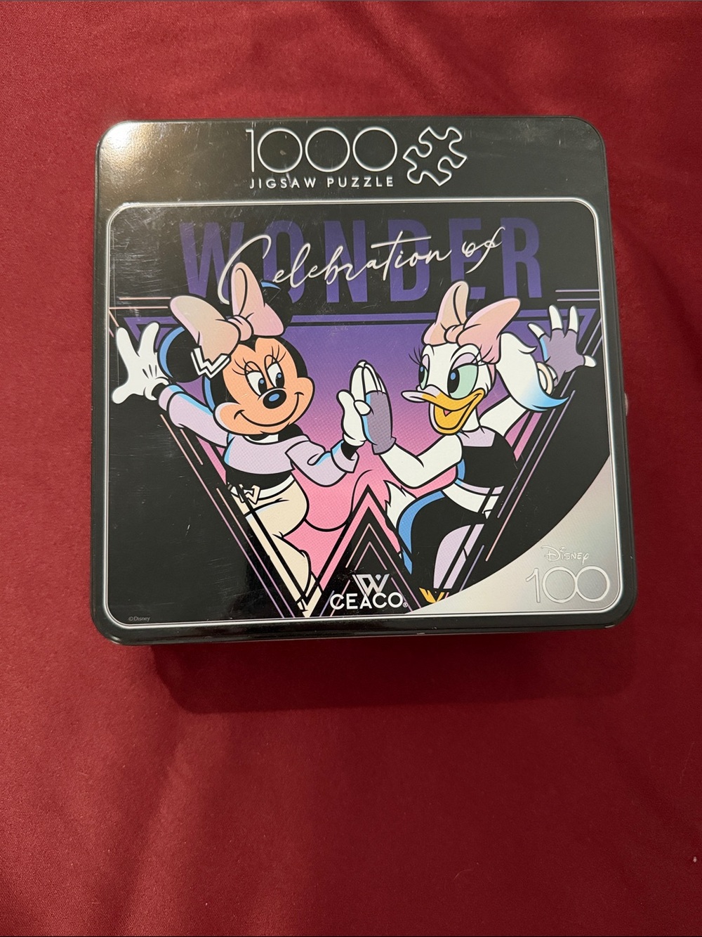Disney 100 Puzzle Celebration Of Wonder Silver Tin 1000 Piece Puzzle NEW